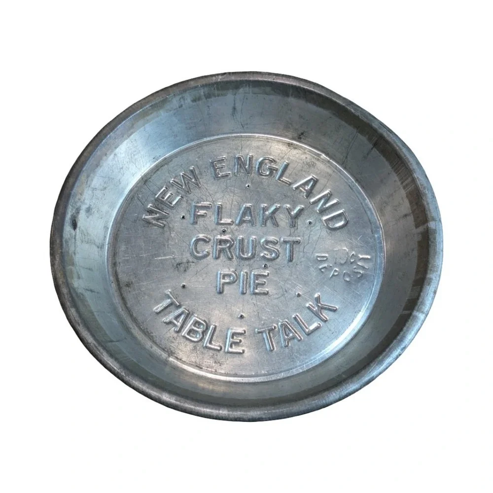 2 Vintage New England Table Talk Flaky Crust Pie Tin 10 Cent Deposit